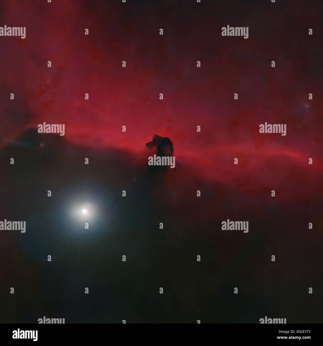 London, Großbritannien. 30. Oktober 2025. Farbfoto mit einem intelligenten Teleskop zeigt den dunklen Nebel Barnard 33 - den Pferdekopfnebel - im Gürtel des Orion nahe dem schwachen Stern der Stärke 7,78 HIP26816 und dem Hintergrund diffusen Nebel LBN 918. Kredit: Malcolm Park/Alamy Stockfoto