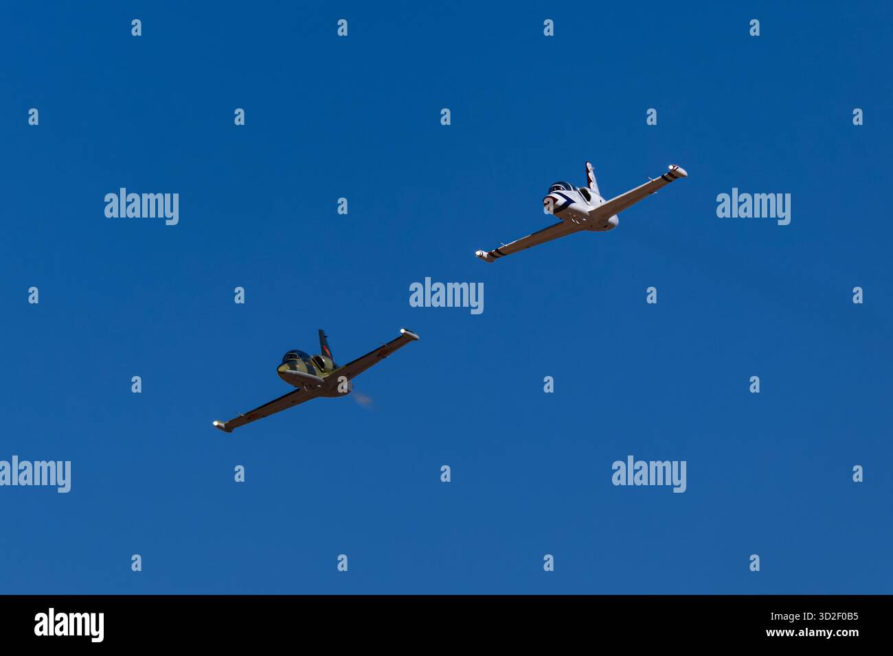 Sky Fiesta 2025 10-25-2025 Las Cruces NM USA Lone Star Jet Team L-39 Albatros, die an der Sport Sky Fiesta 2025 Airshow im Las Cruces Intl teilnehmen. Stockfoto