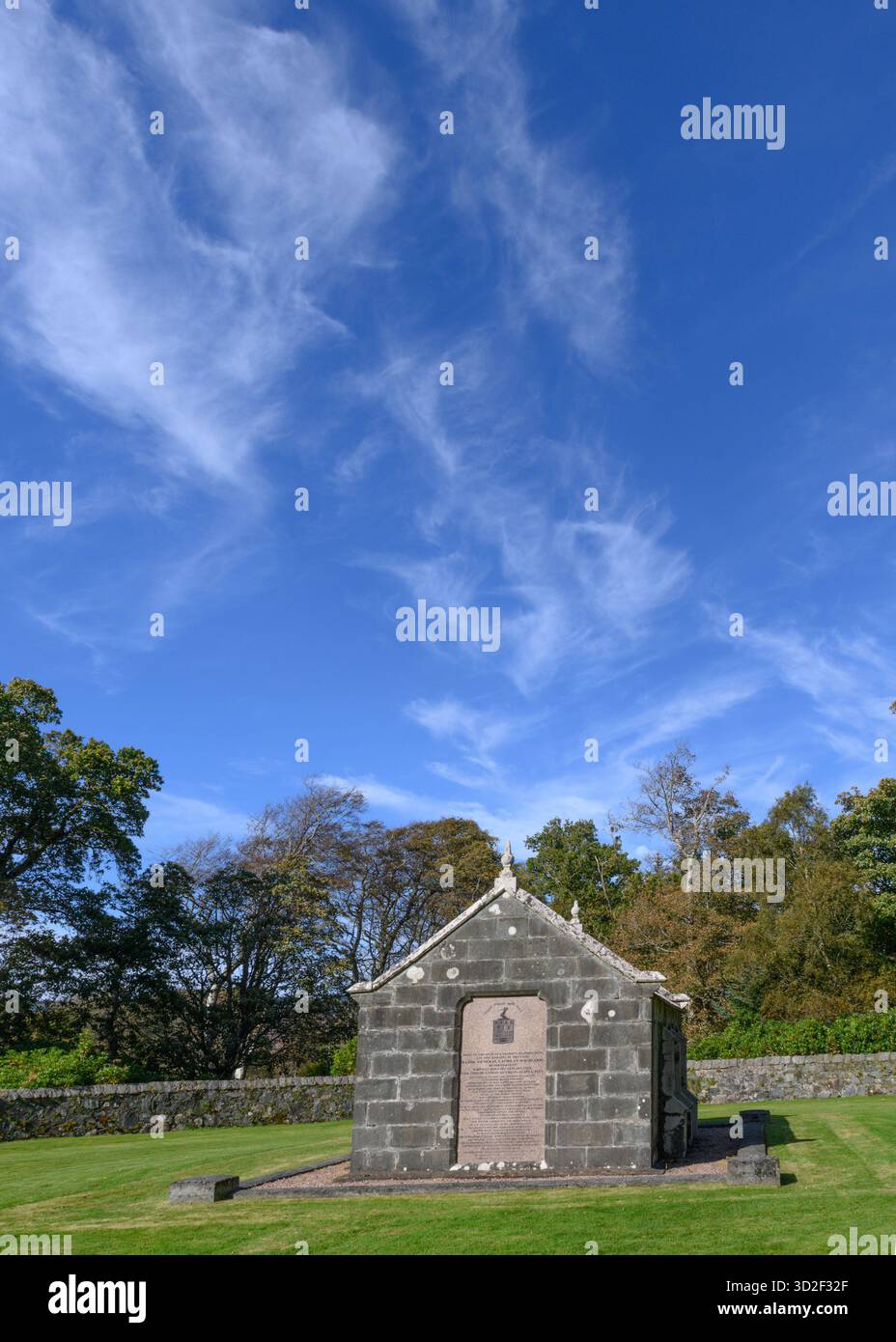 Das Lachlan Macquarie Mausoleum auf der isle of Mull, Schottland Stockfoto