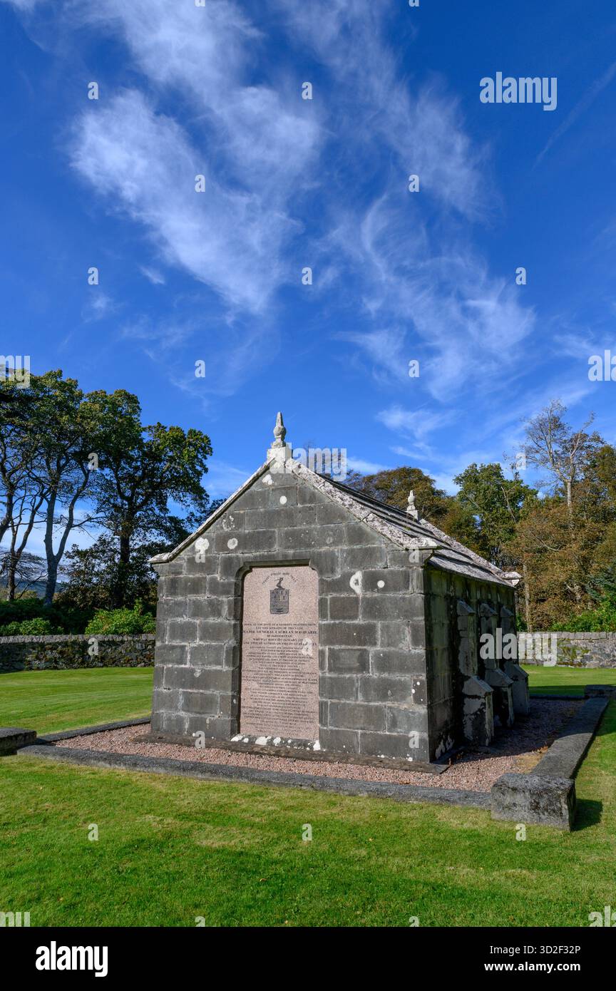 Das Lachlan Macquarie Mausoleum auf der isle of Mull, Schottland Stockfoto