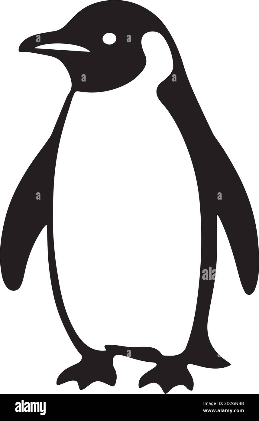 Pinguin Silhouette Vektor-Illustration. Stock Vektor
