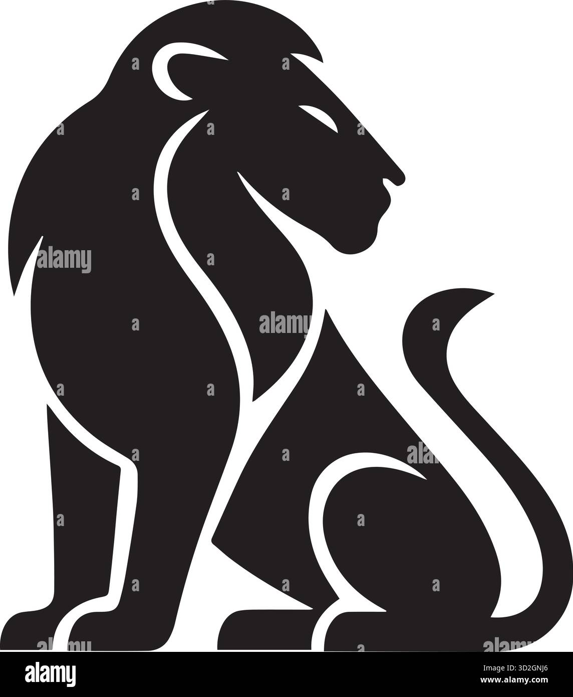 Lion Silhouette Vektor-Illustration. Stock Vektor