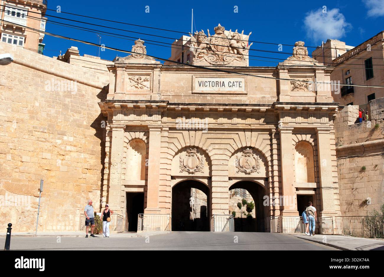 Victoria-Tor, Valletta, Malta Stockfoto