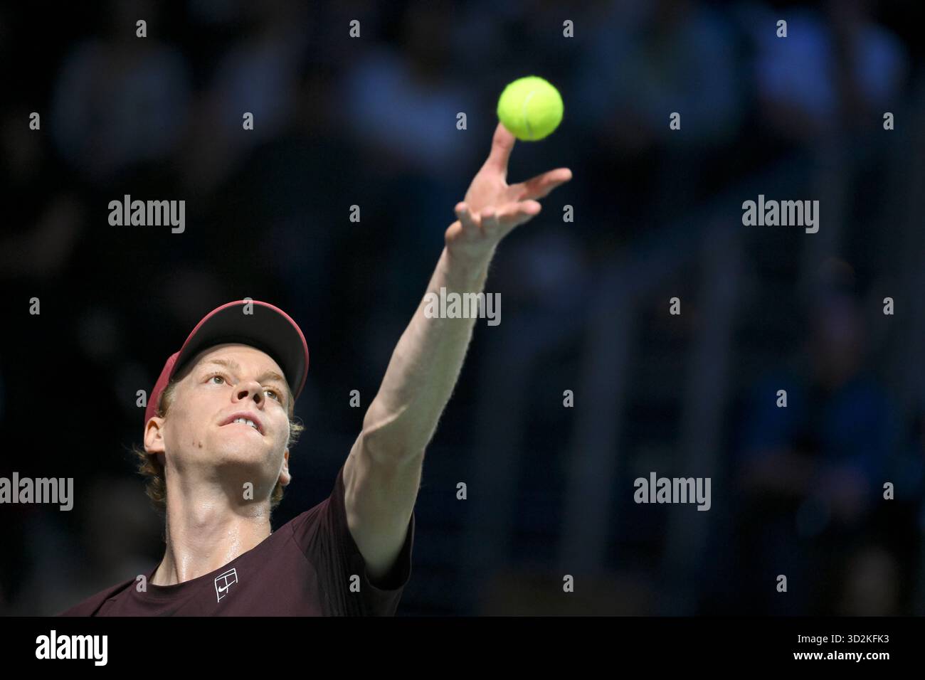 Paris, Fra. November 2025. Jannik Sinner in seinem Spiel gegen Alexander Zverev, 01.11.2025, Tennis, Rolex Paris Masters 2025, FRA, Paris, La Defense Arena. Foto: HMB Media/Alamy Live News Stockfoto