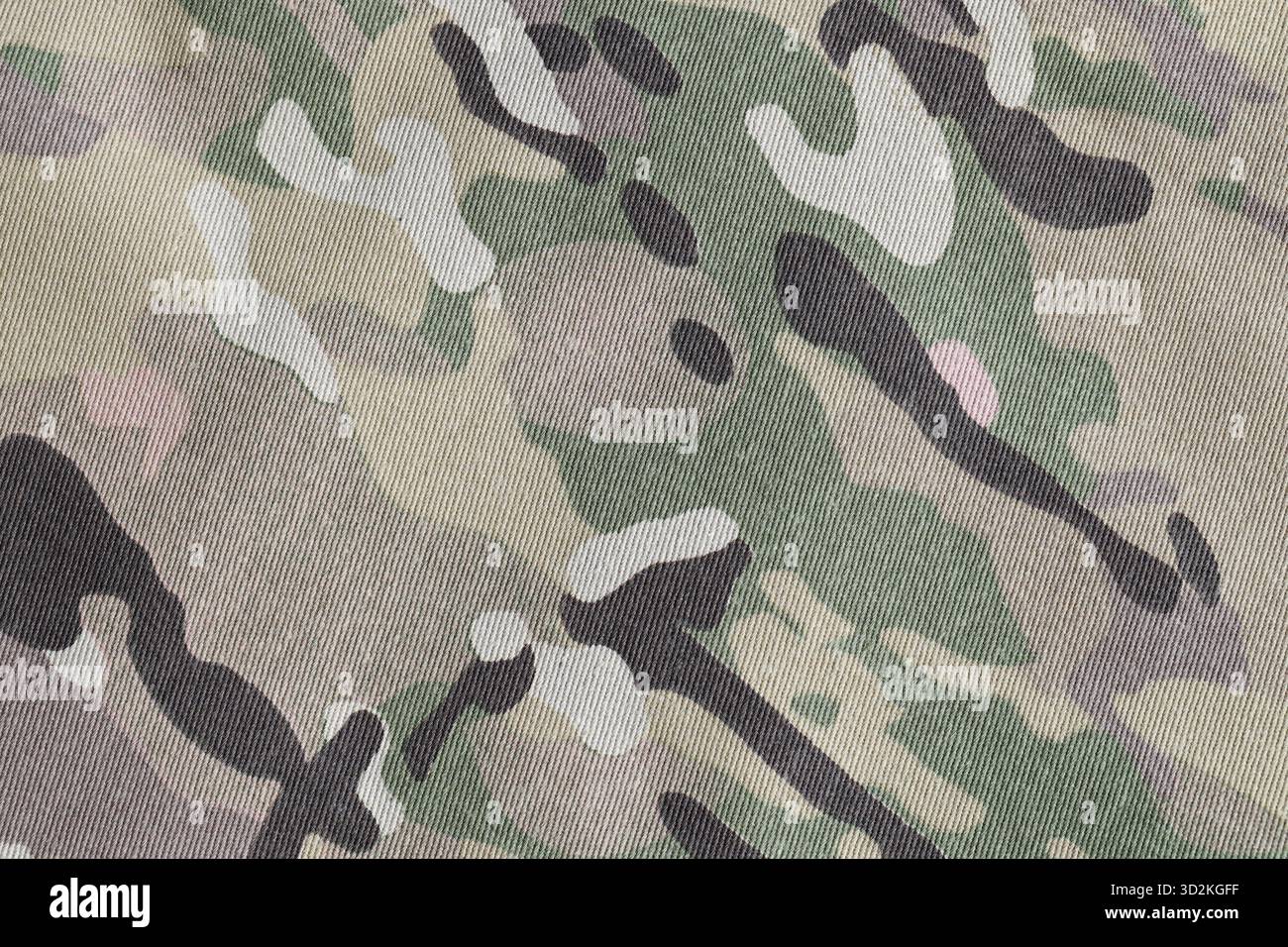 Bewaffnete Force Multicam-Camouflage-Textur Hintergrund Nahaufnahme Stockfoto