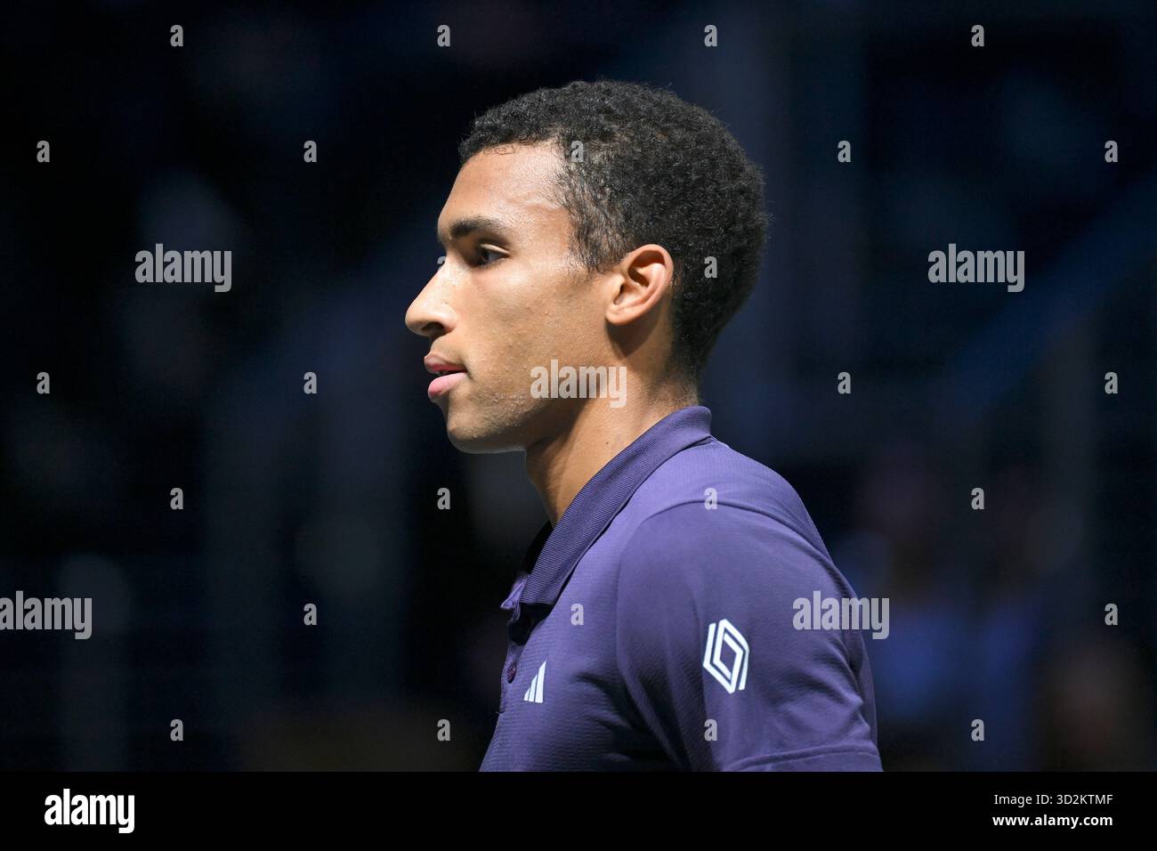 Felix Auger-Aliassime in seinem Spiel gegen Alexander Bublik, 01.11.2025, Tennis, Rolex Paris Masters 2025, FRA, Paris, La Defense Arena. Stockfoto