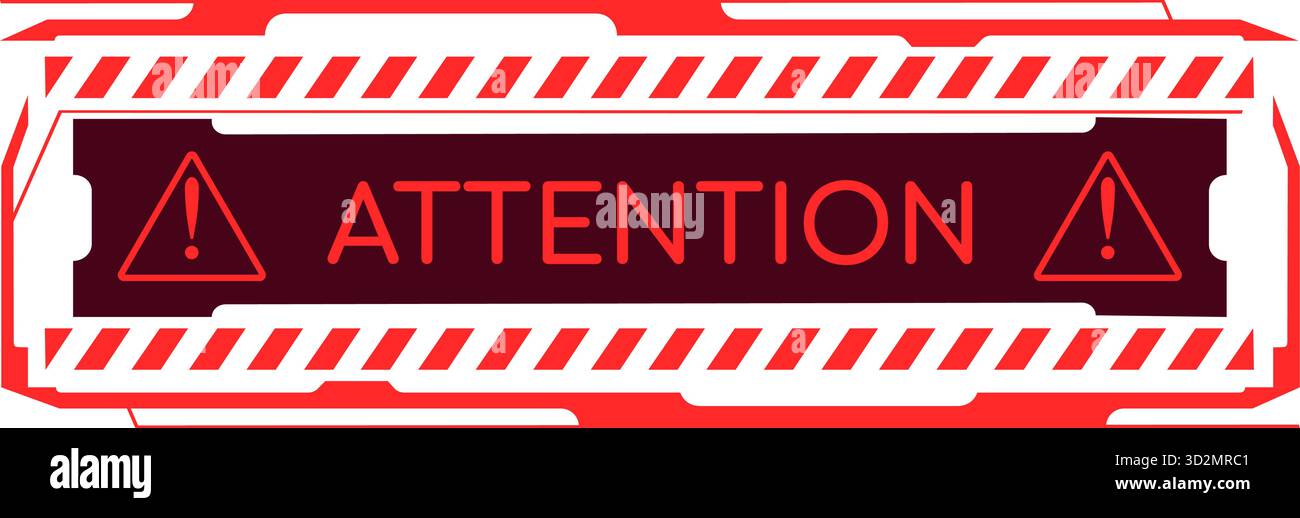 Achtung Scifi hud Box Stock Vektor