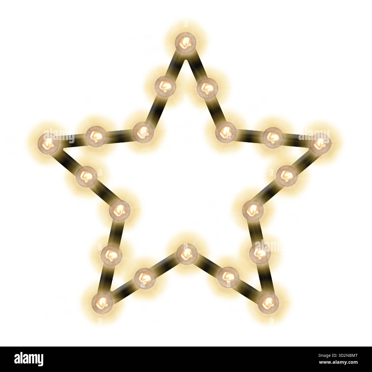 Feenlichter Weihnachten orange Licht-Krönung Stockfoto