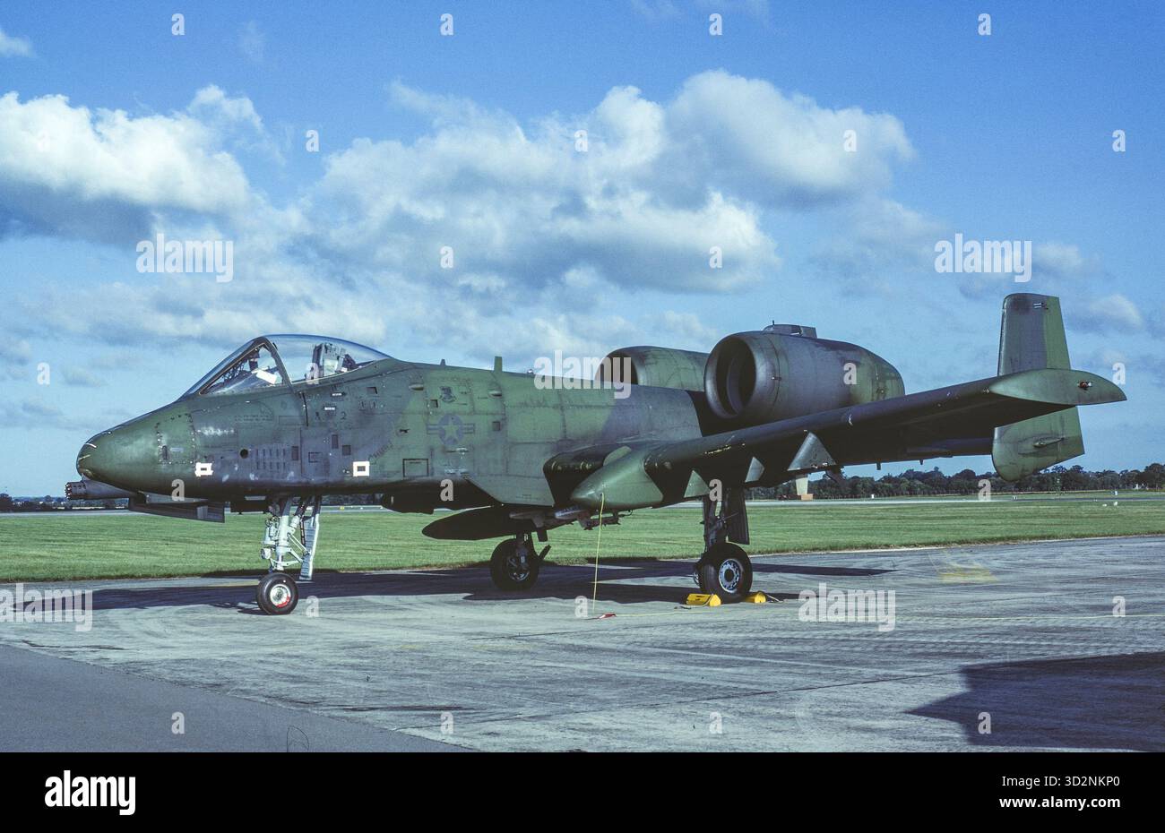 Fairchild Republic A-10 Thunderbolt 2 einsitziges, zweimotoriges Jet-Boden-Angriffsflugzeug mit 30 mm Drehkanone. Stockfoto