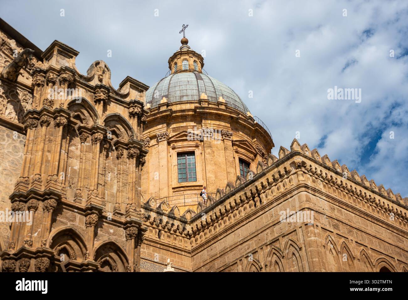 Kathedrale von Palermo, ein Beispiel arabisch-normannischer Architektur in Sizilien. Stockfoto