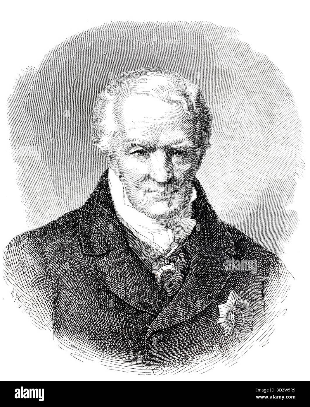 Friedrich Wilhelm Heinrich Alexander von Humboldt 14. September 1769 bis 6. Mai 1859 war ein deutscher Forschungsreisender, Illustration, Historisch, Stockfoto