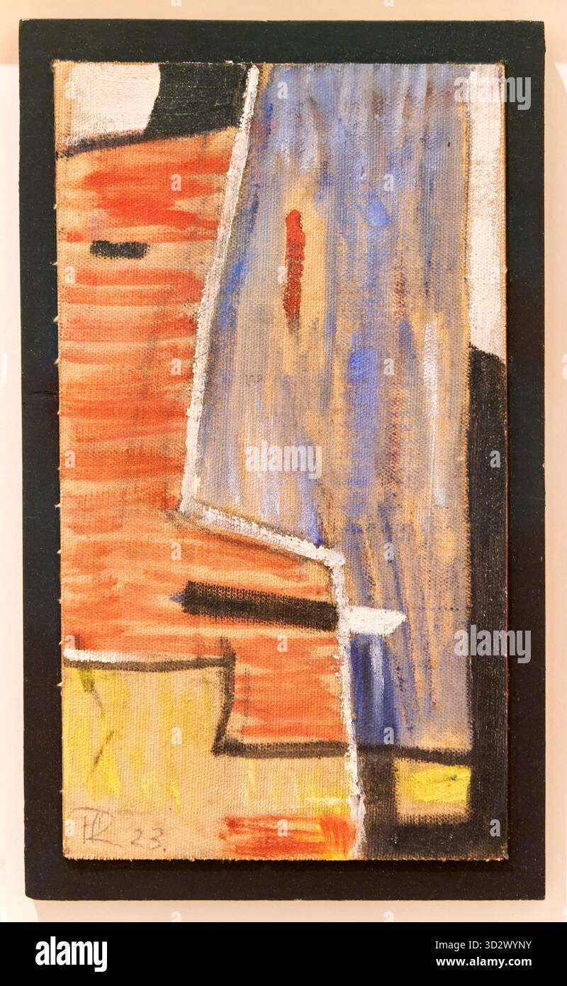 Hans Richter (1888-1976), Dada Head, 1923, Öl auf Leinwand auf Pappe, an Bord montiert, Peggy Guggenheim Collection Museum, Venedig, Venedig, Venedig, Stockfoto