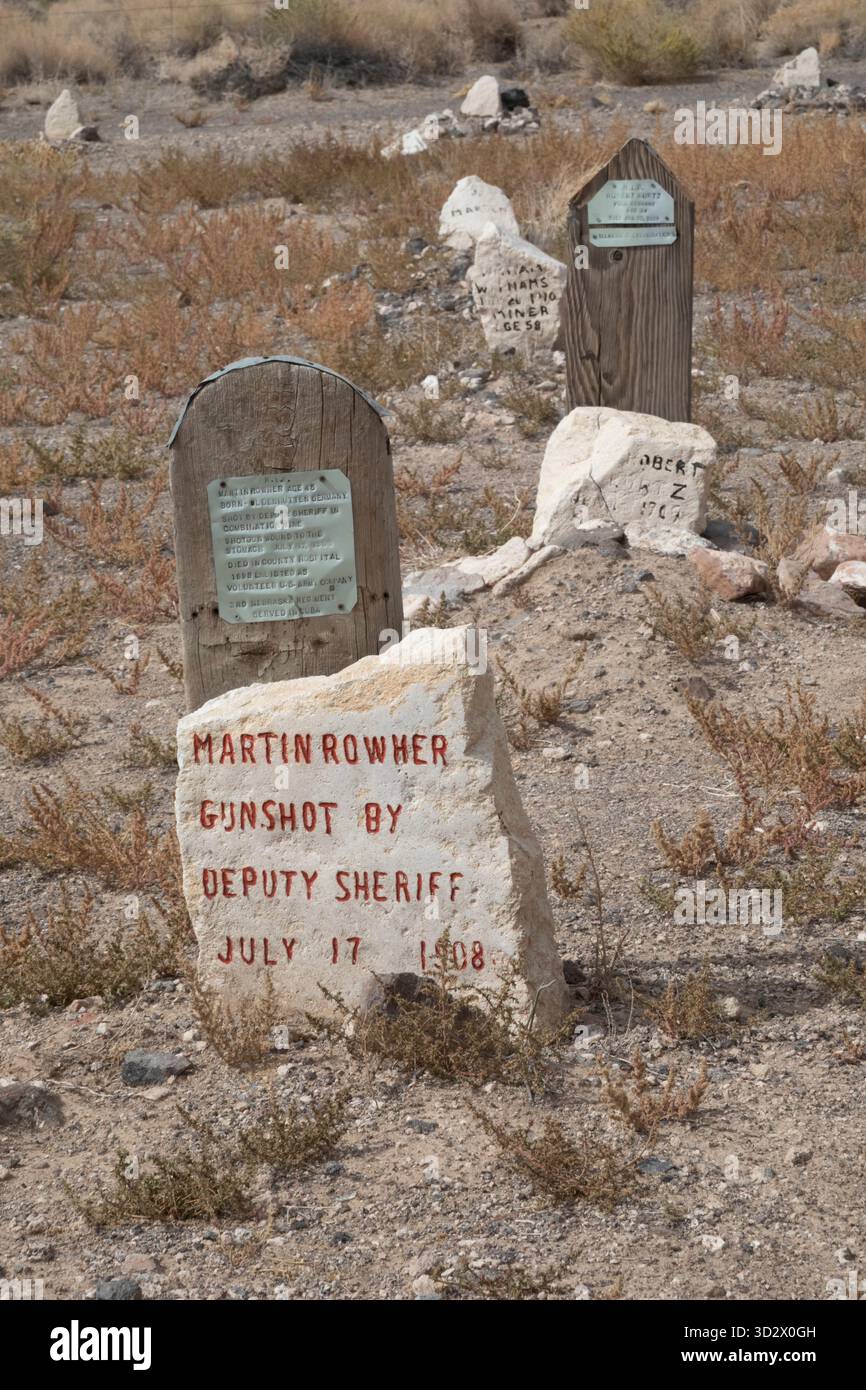 Goldfield, Nevada - Goldfield Historic Cemetery. Stockfoto