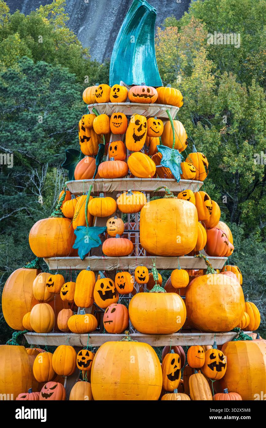 Kürbisturm im Stone Mountain Park in Atlanta, Georgia. (USA) Stockfoto