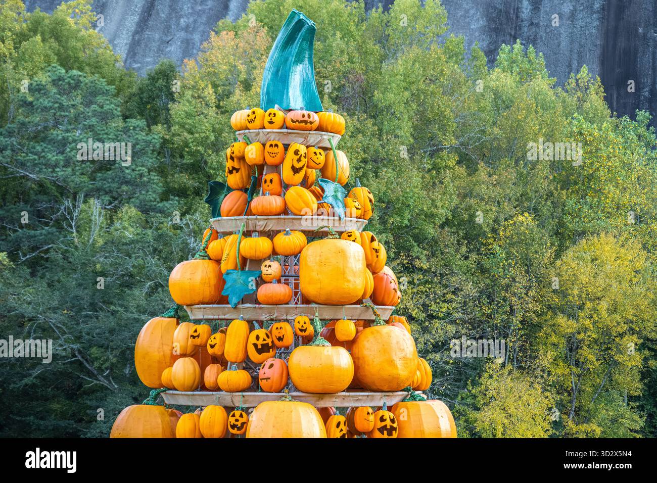 Kürbisturm im Stone Mountain Park in Atlanta, Georgia. (USA) Stockfoto