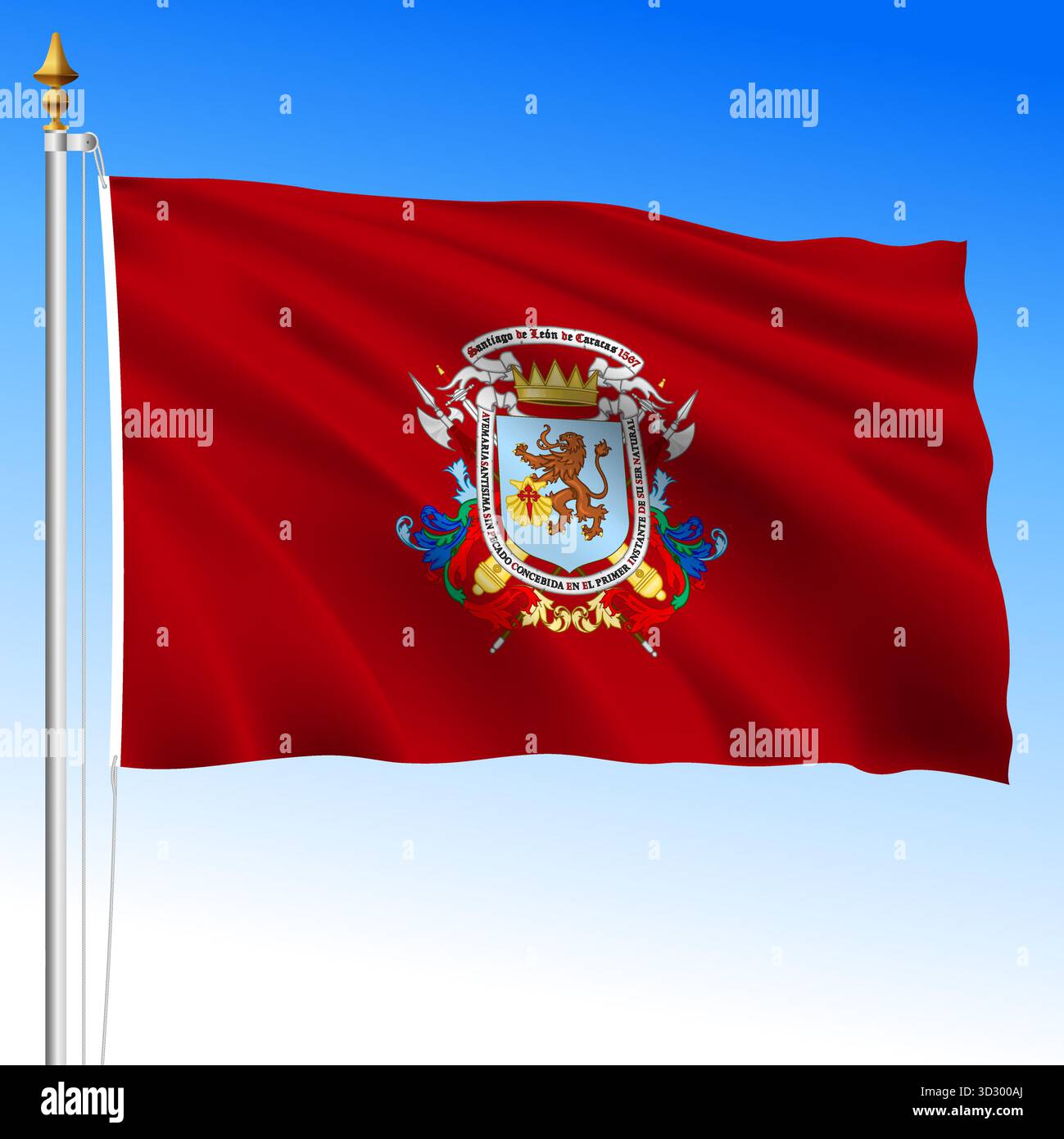 Bundesbezirk Verwaltungsregion Division Flag, Republik Venezuela, Vektorillustration Stock Vektor