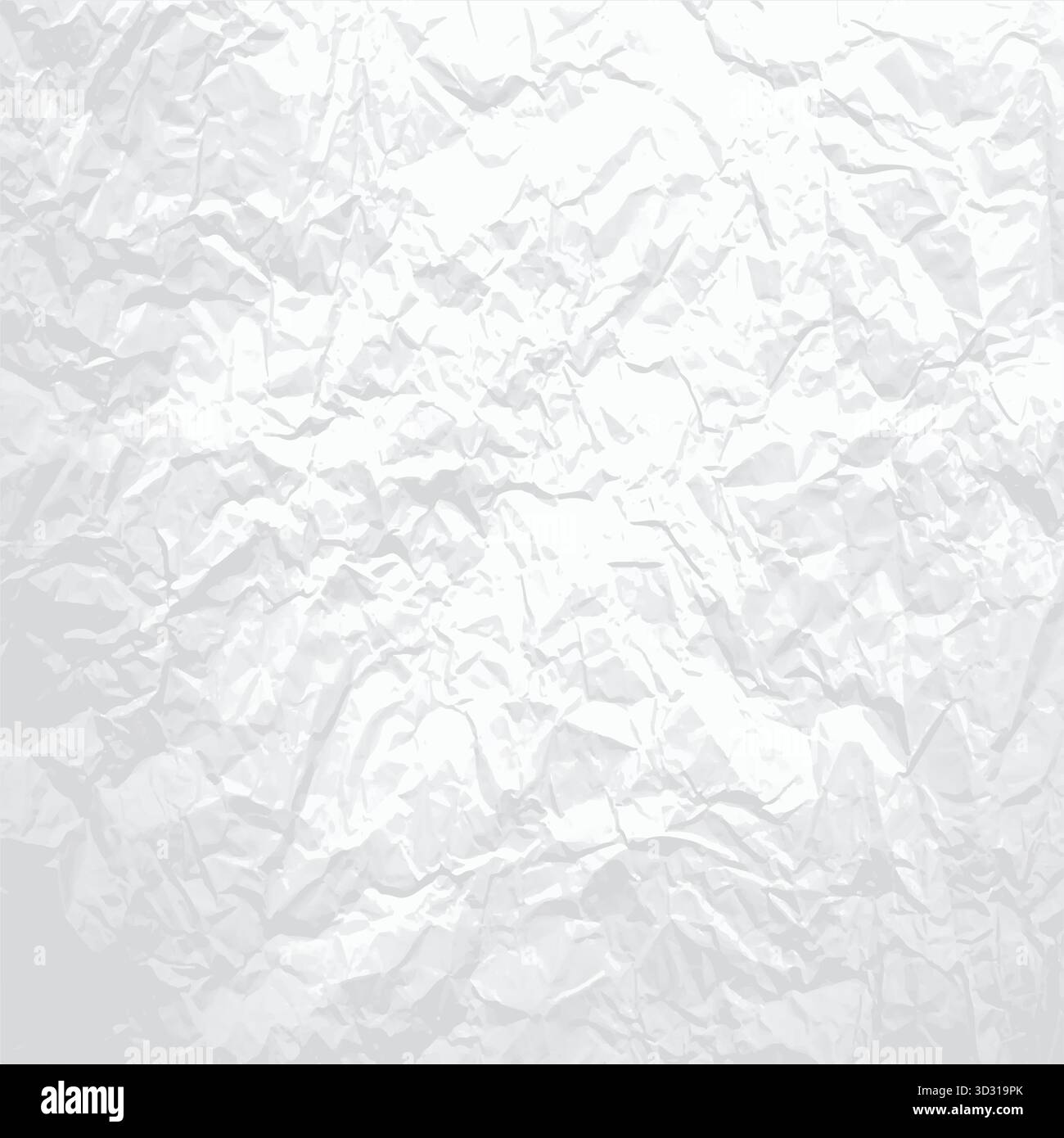 Punk Grunge Manga Hintergrund: Weiße zerknitterte Papiertextur mit Halbtonpunkten, hellbeige Neutral Duotone Urban Hintergrund für breite horizontale Banner Stock Vektor