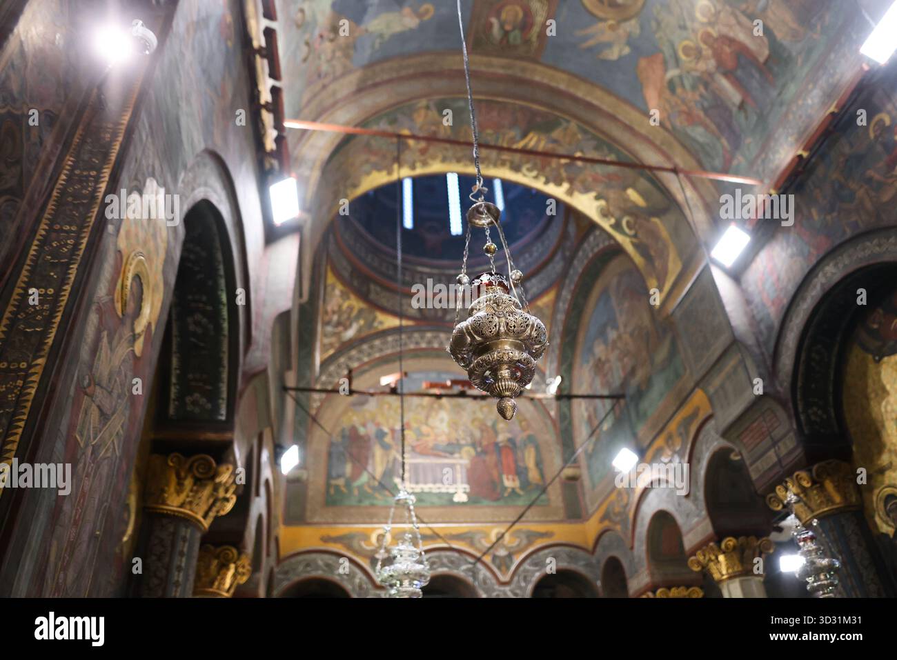 Details aus einer Rumänisch-orthodoxen Kirche. Stockfoto