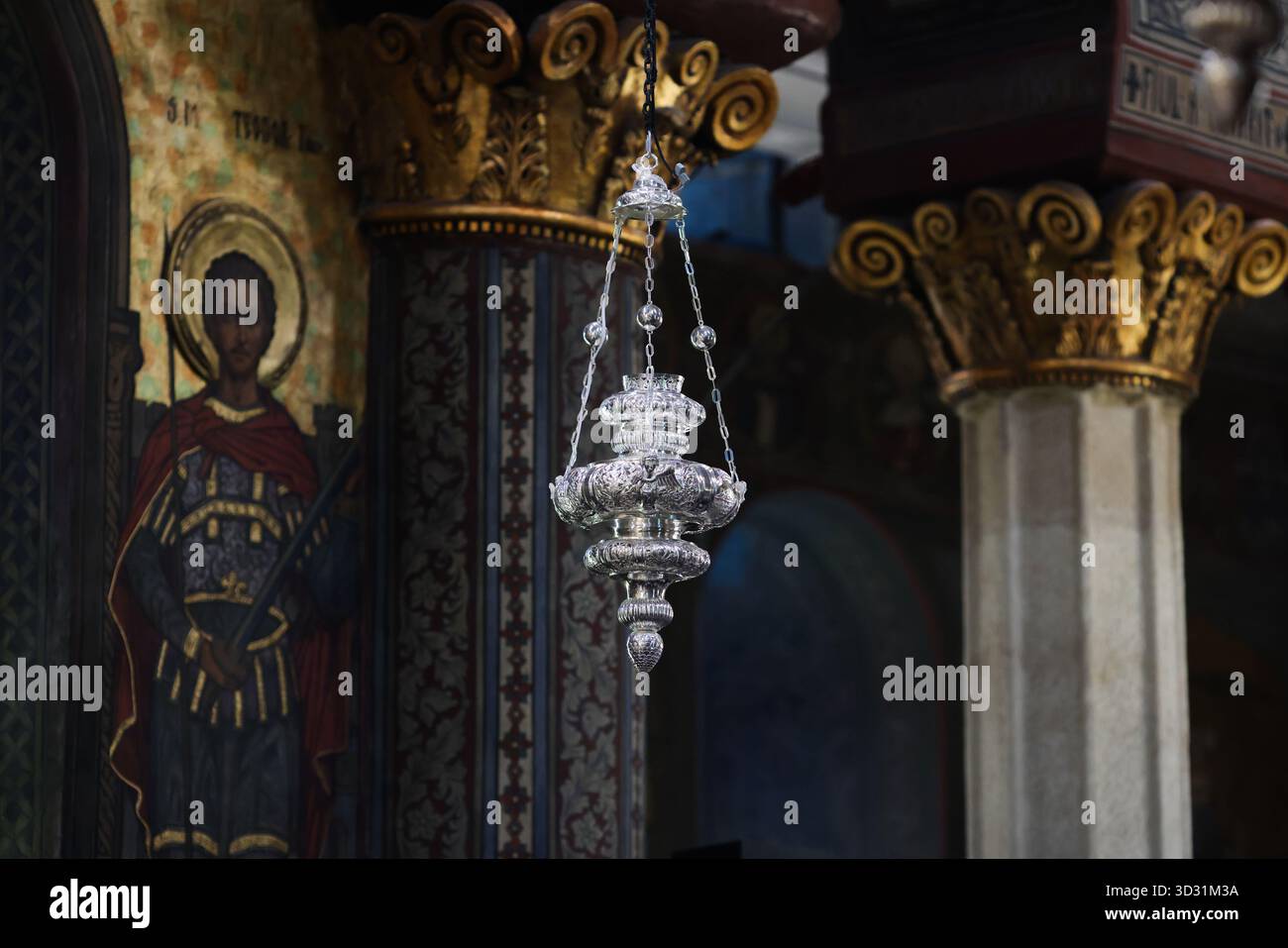 Details aus einer Rumänisch-orthodoxen Kirche. Stockfoto
