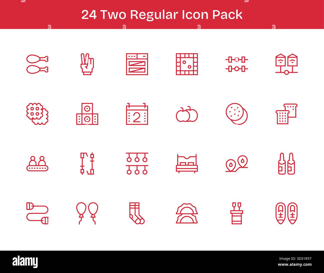 Entdecken Sie ein Set von 24 Symbolen für reguläre Umrisse, die für die beiden Themen entwickelt wurden und ideal für moderne UI/UX-Projekte geeignet sind. Stock Vektor