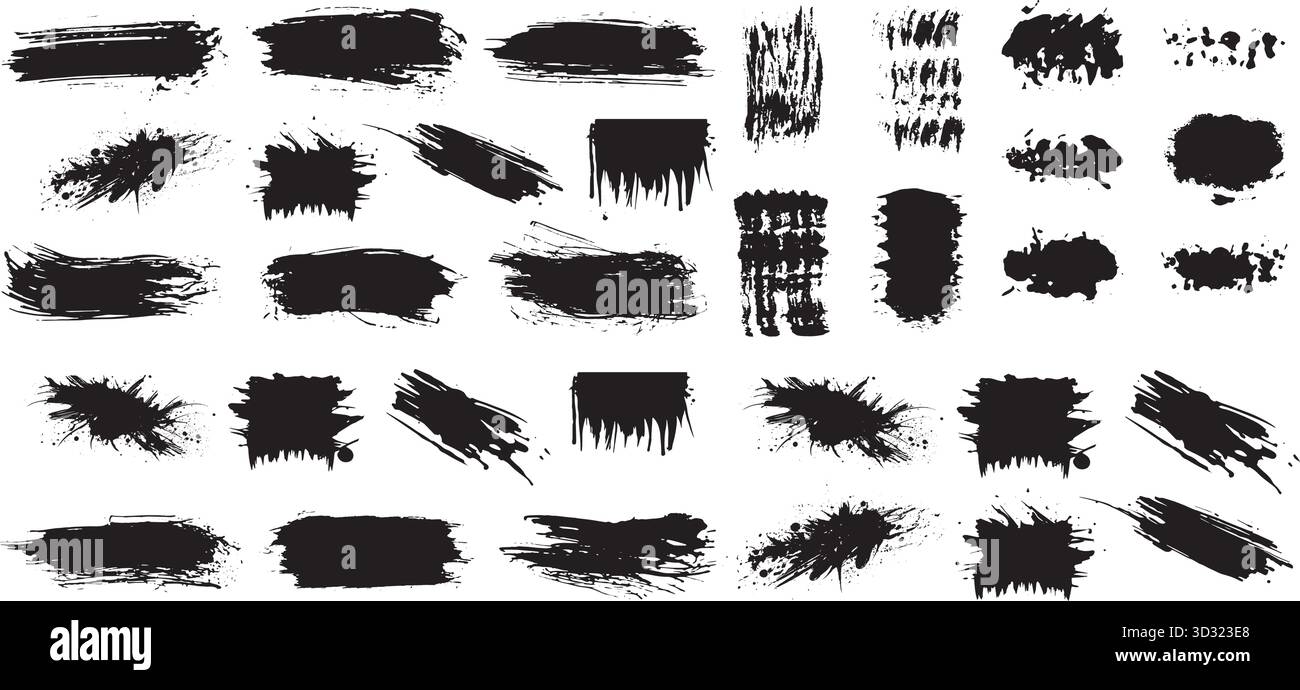 Urban Street Art Vector Elements: Eine grungy Sammlung von handgezeichneten Scribble Hervorhebungslinien, Bleistiftunterstrichen, Strikethroughs, verrückten Luken, ovalen, Stock Vektor