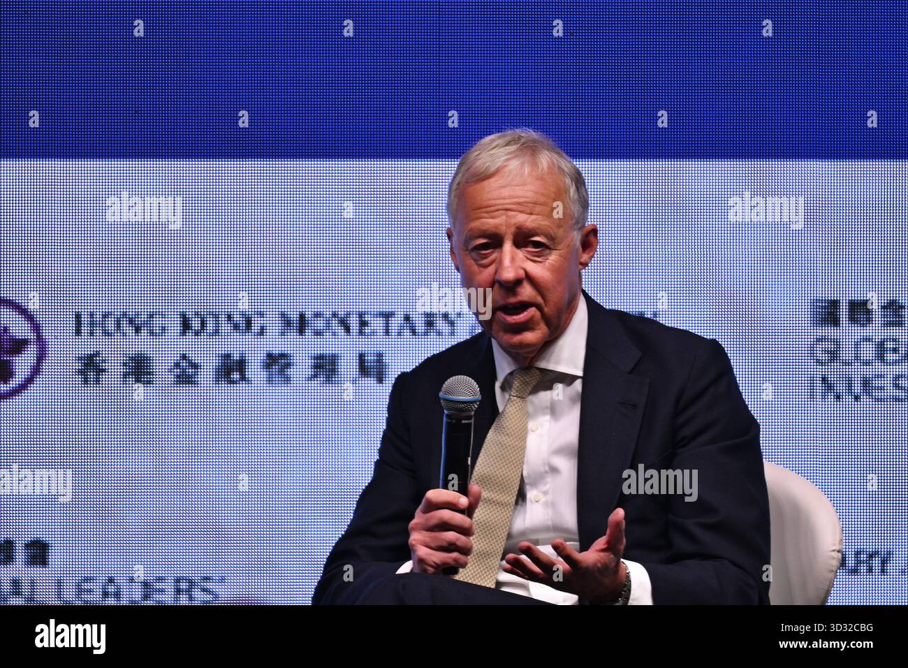 Hongkong, Hongkong. November 2025. Rob Lucas, CEO von CVC, sprach auf dem Global Financial Leaders' Investment Summit 2025 am 4. November 2025 in Hongkong. (Foto: Kobe Li/Nexpher Images/SIPA USA) Credit: SIPA US/Alamy Live News Stockfoto