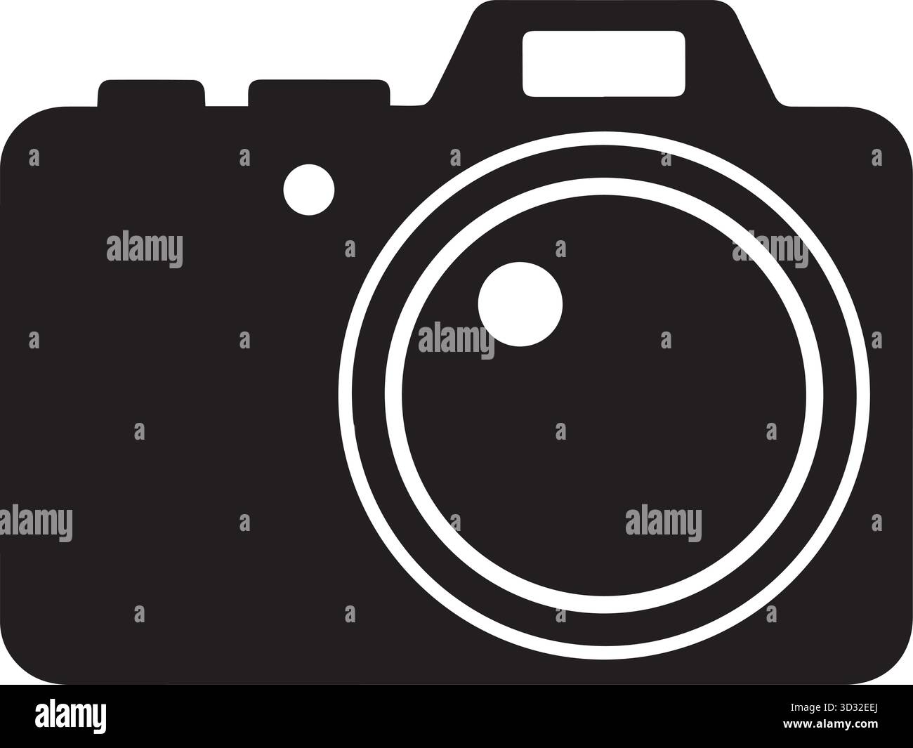 Digitalkamera für Fotografie und Videoaufzeichnung Stock Vektor