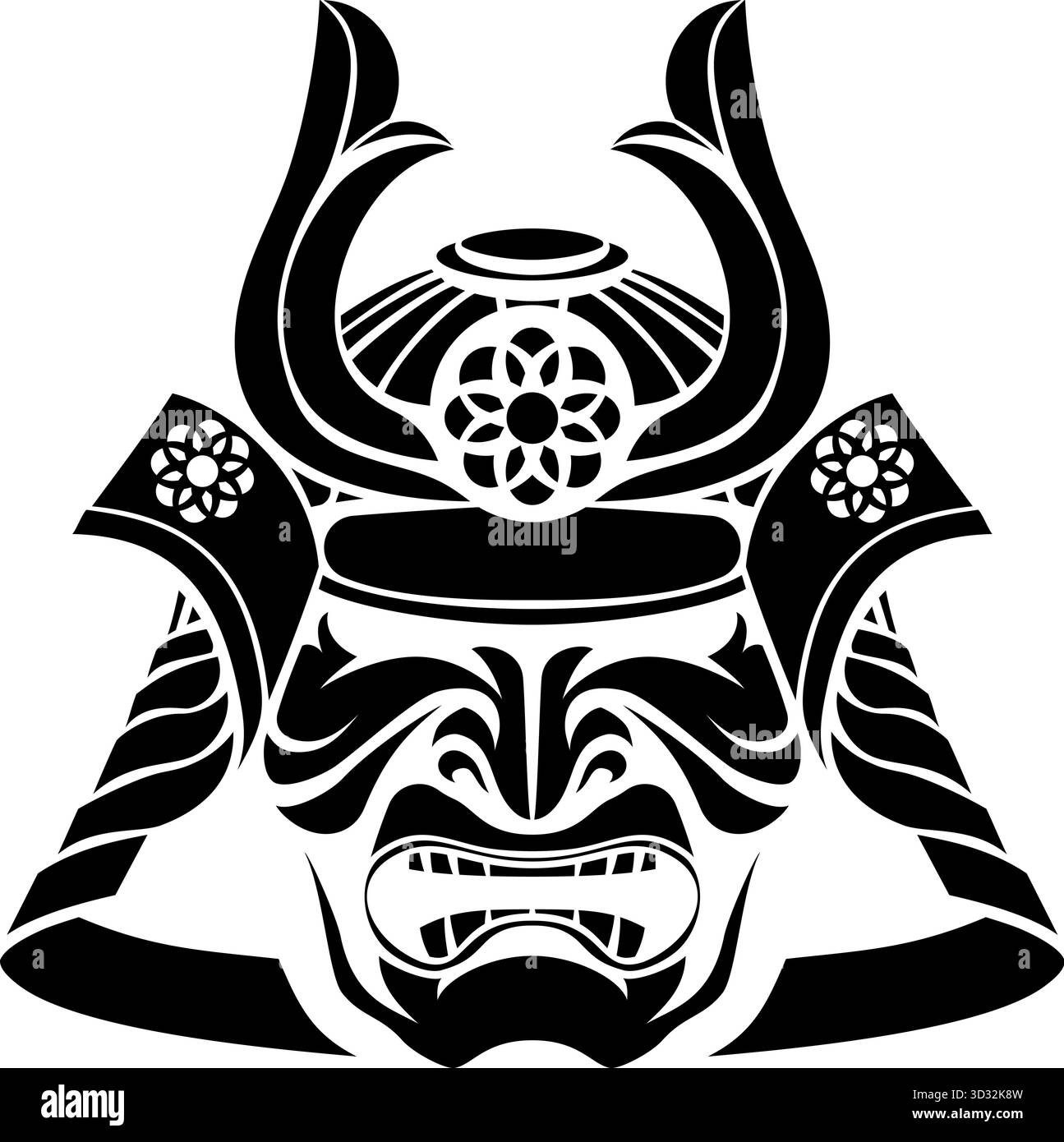 Illustration Der Samurai-Maske Stock Vektor
