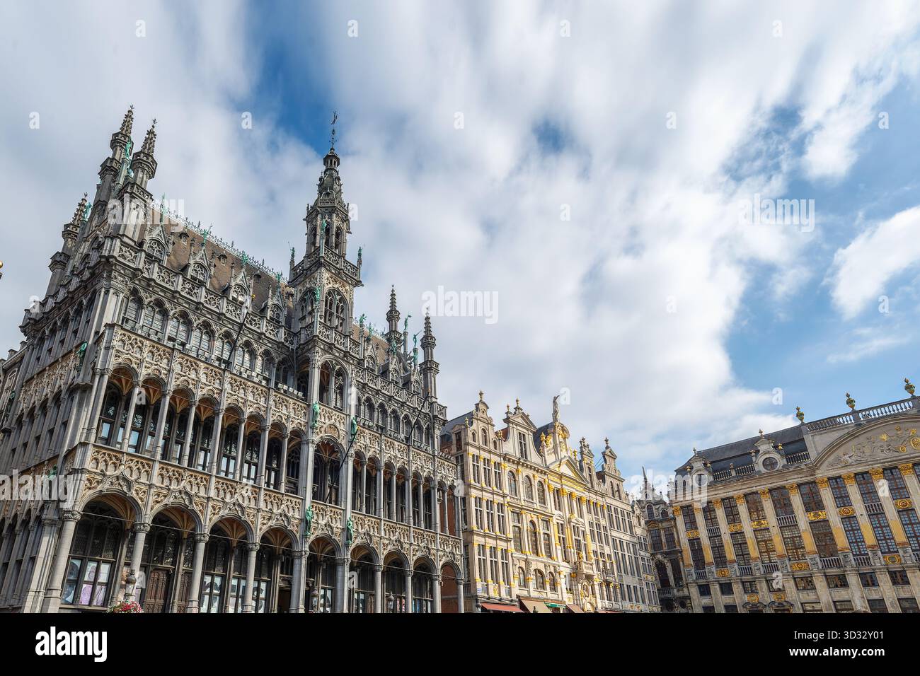 Das Königshaus und die barocken Gildenhäuser auf dem Groten Markt in Brüssel, Belgien Stockfoto