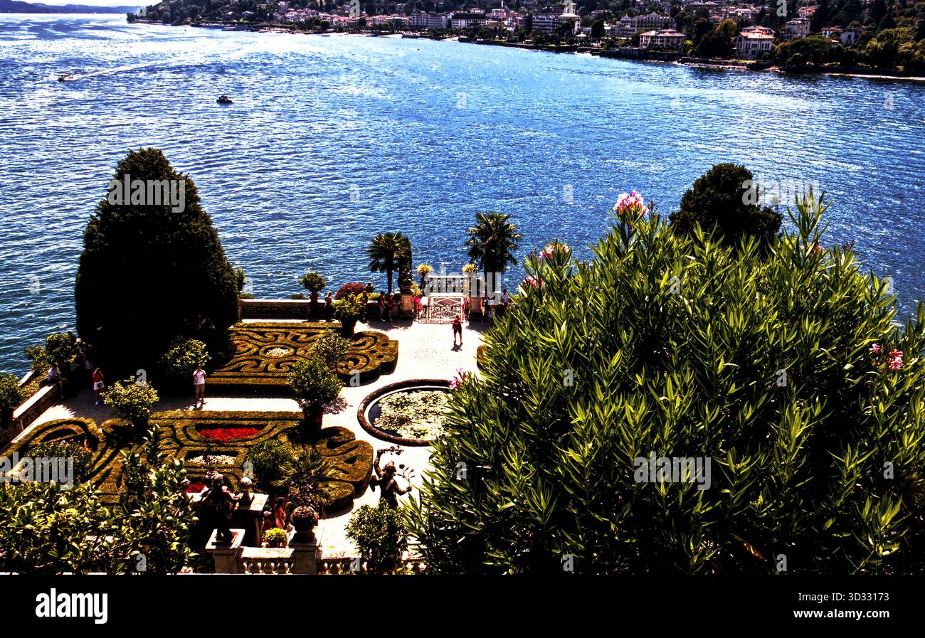 STRESA, ITALIEN 5. AUGUST 2025: Isola Bella am Lago Maggiore im Piemont, Italien. Stockfoto