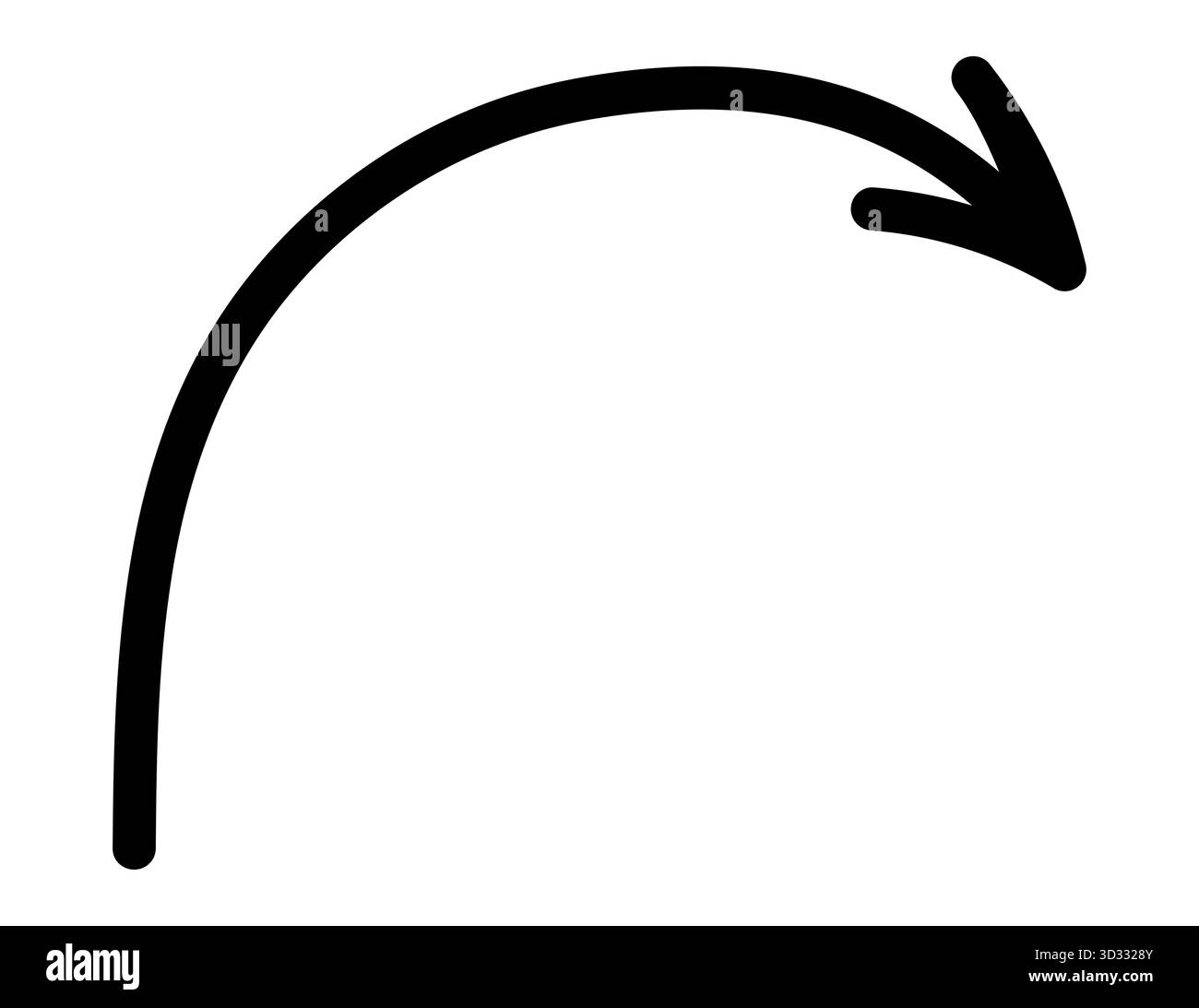 Handgezeichnetes, geschwungenes Pfeildesign für kreative Projekte Stock Vektor