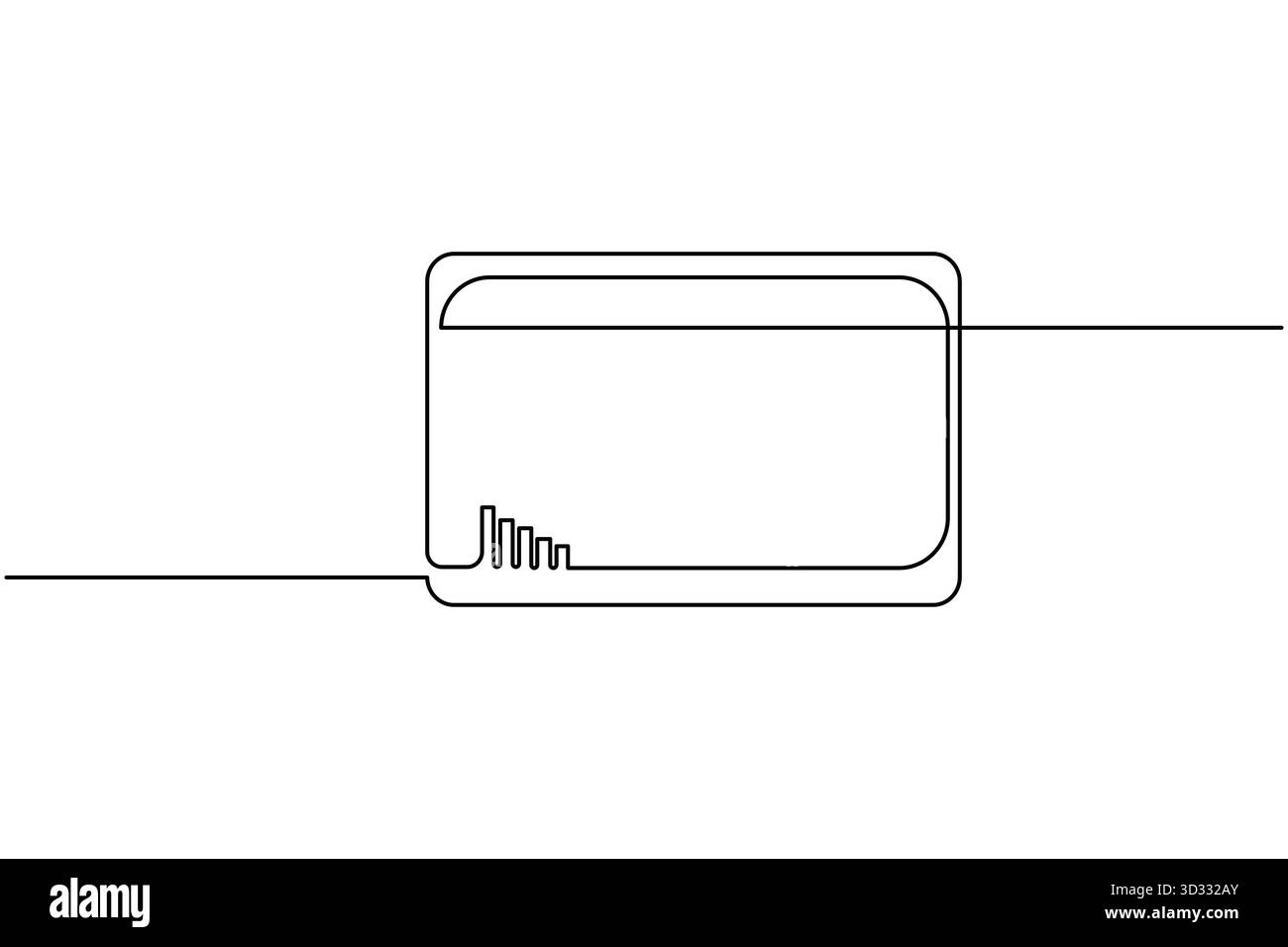 Kreditkarte durchgehende einzeilige Zeichnung minimalistisches Finanzierungskonzept Illustration Stock Vektor