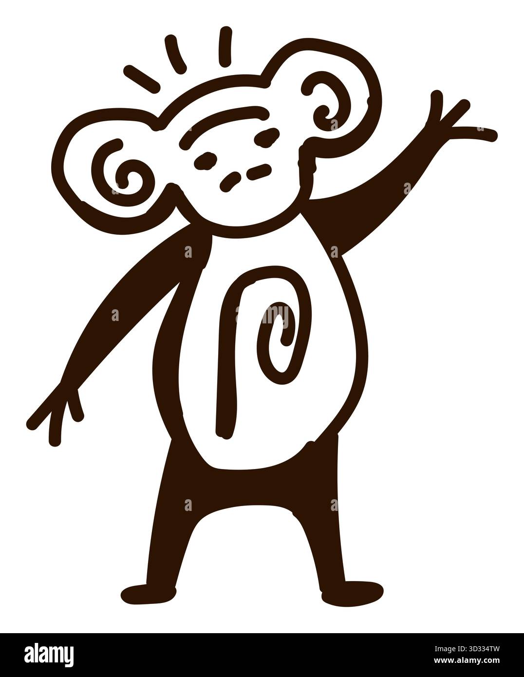 Antike aztekische Affenzeichnung für kulturelle Designprojekte Stock Vektor