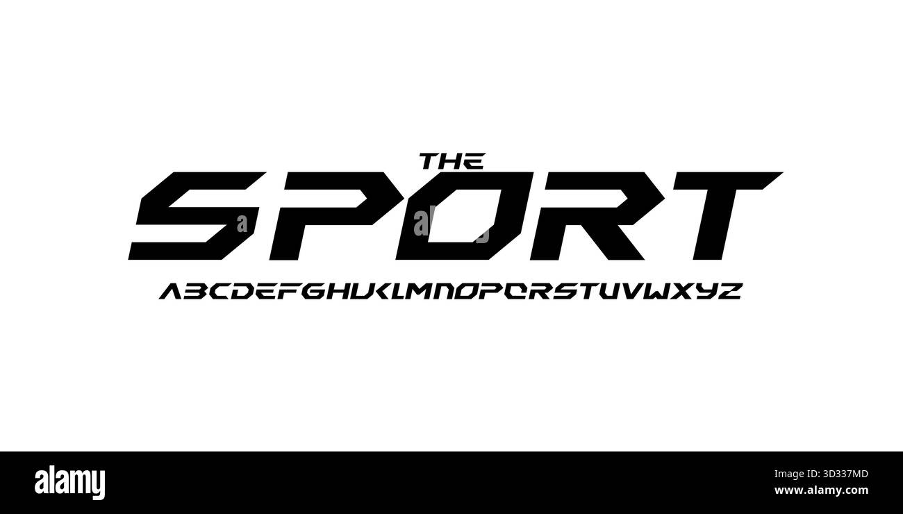 Racing Alphabet. Speed Sport-Schriftart, Automobiltyp für modernes dynamisches Logo, Headline, Auto Car Branding und Merchandise, Typografie und Verpackung Stock Vektor