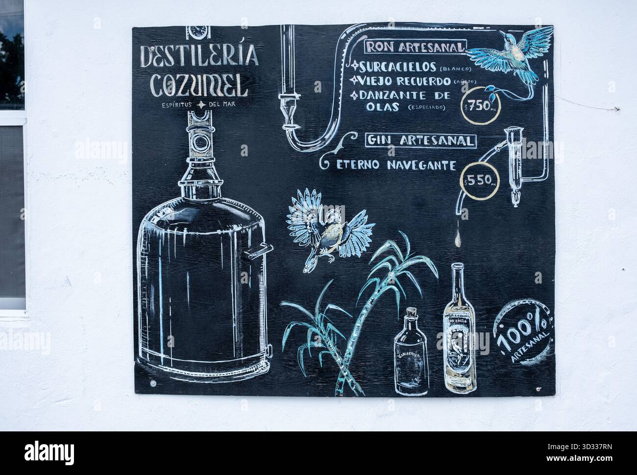 Gin Distillery auf Cozumel Island Mexiko Stockfoto