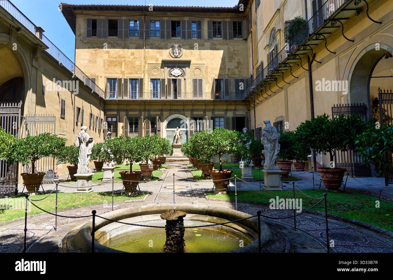 Der Medici Garten, Judith und Holofernes von Donatello, Palazzo Medici Riccardi, Florenz, Toskana, Italien Stockfoto