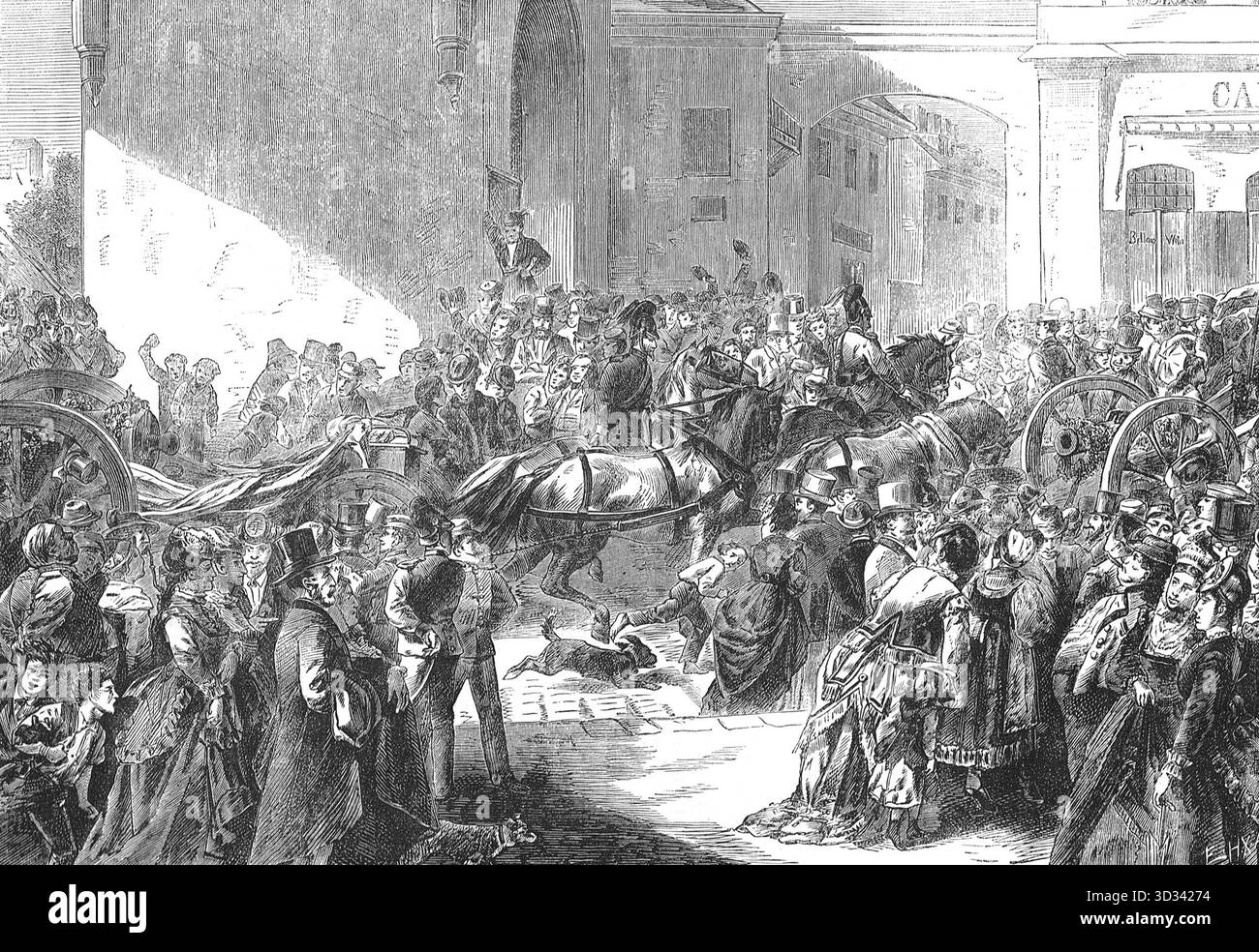 Einzug der Gefangenen Cannon nach Berlin während des Deutsch-Französischen Krieges Stockfoto