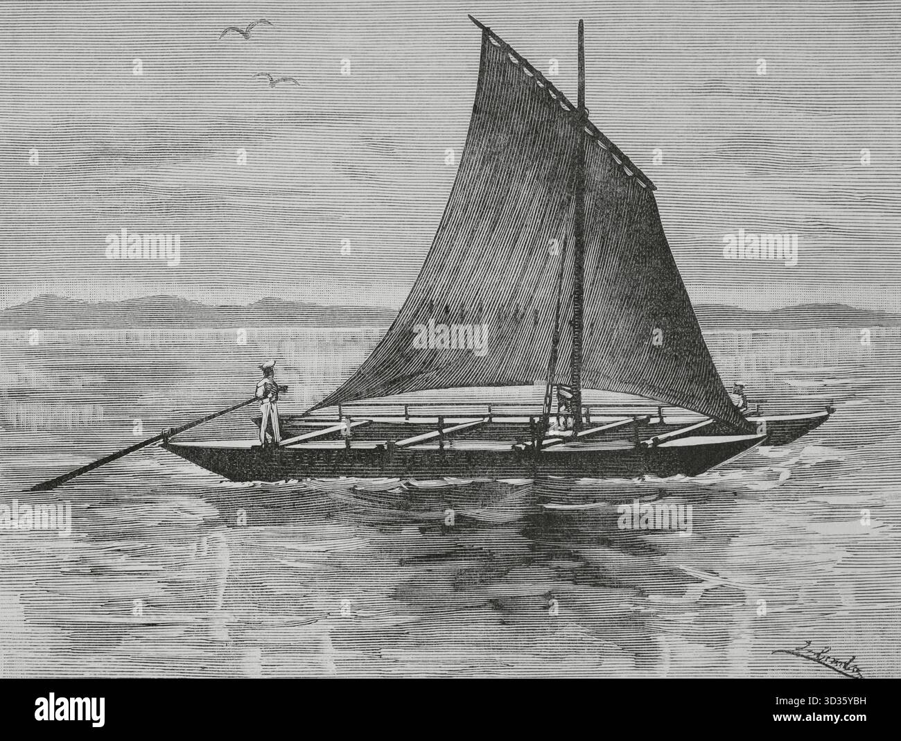 Die Nilexpedition (1884-1885). Britische Mission unter Wolseley (1833–1913) zur Unterstützung von Generalmajor Charles George Gordon (1833–1885) in Kharto Stockfoto