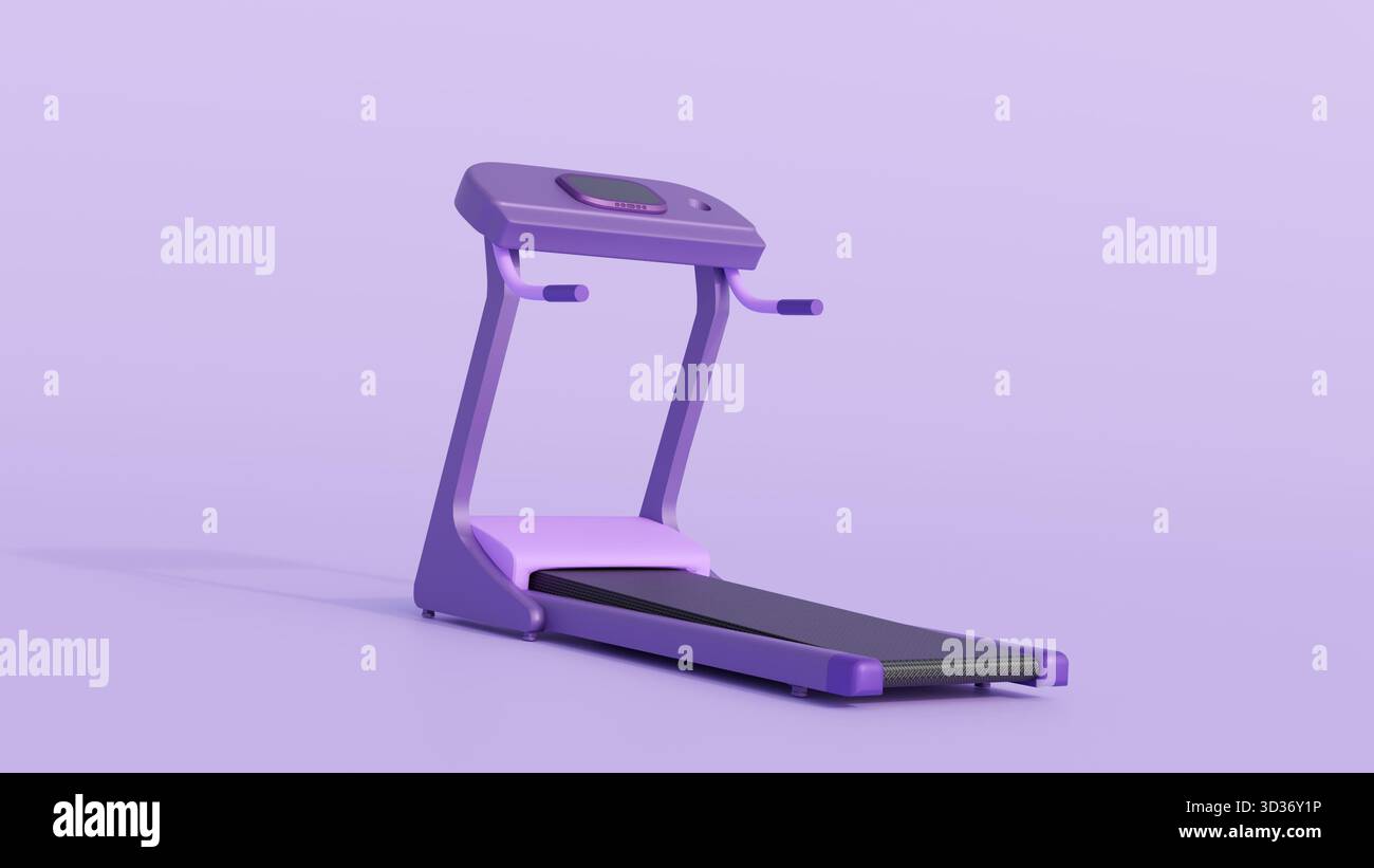 3D-Illustration eines Laufbands, das für Fitness, Gesundheit, Sportaktivität verwendet wird Stockfoto