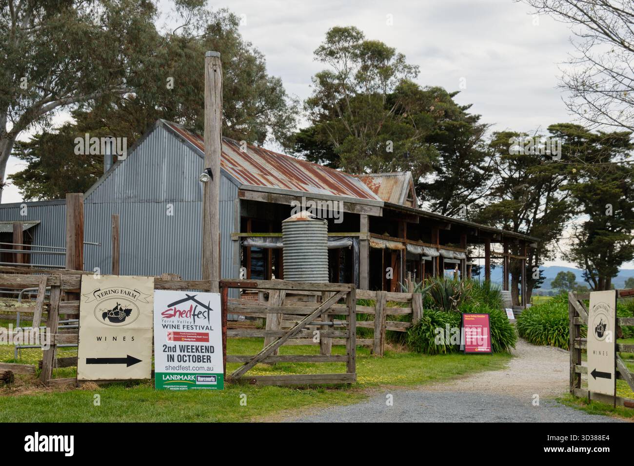 Yering Farm Wines ist ein kleines, familiengeführtes Weingut im Yarra Valley - Yering, Victoria, Australien Stockfoto