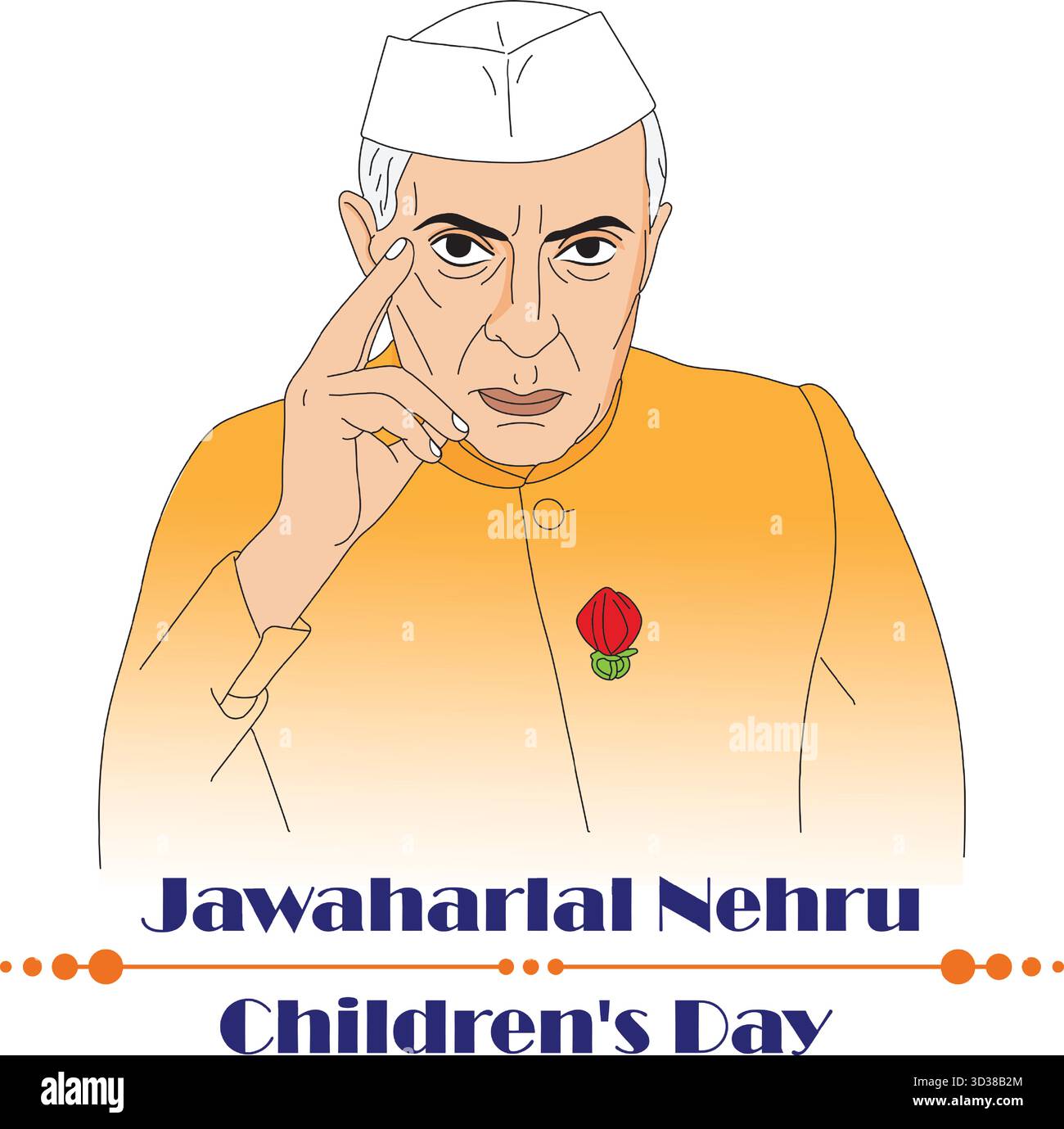 Kindertagesfeier von Jawaharlal Nehru Stock Vektor