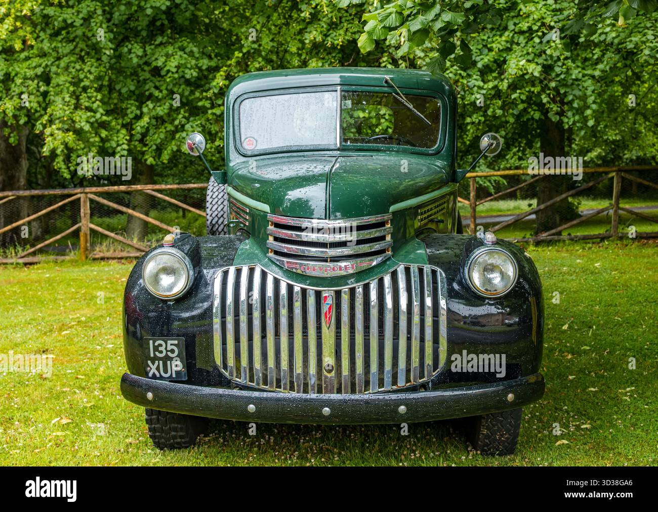 Oldtimer-Lkw der Chevrolet AK-Serie 1941 im Lennoxlove Estate, East Lothian, Schottland, Großbritannien Stockfoto