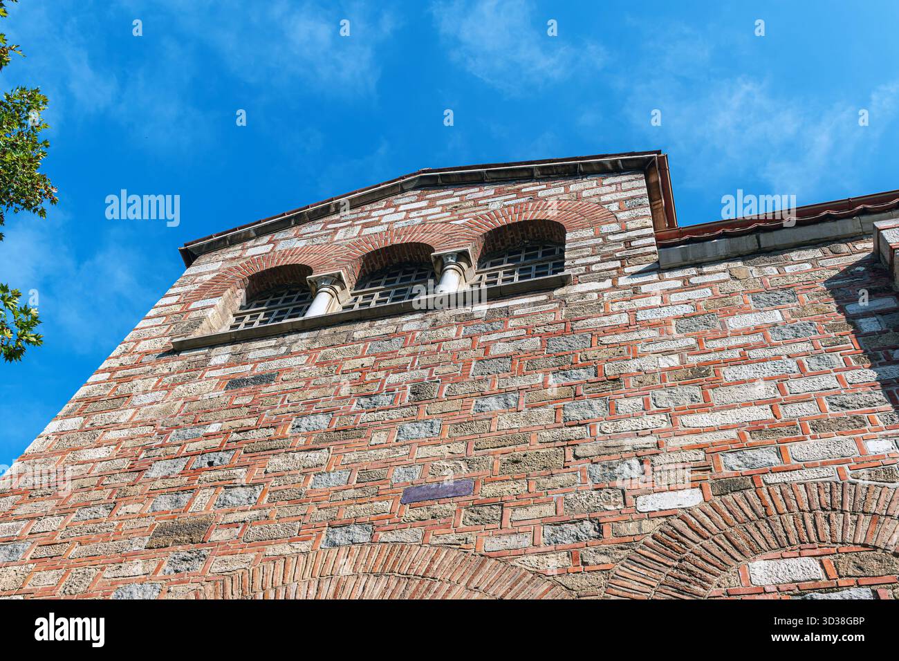Das Äußere der Kirche St. Demetrius in Thessaloniki, Griechenland. Stockfoto