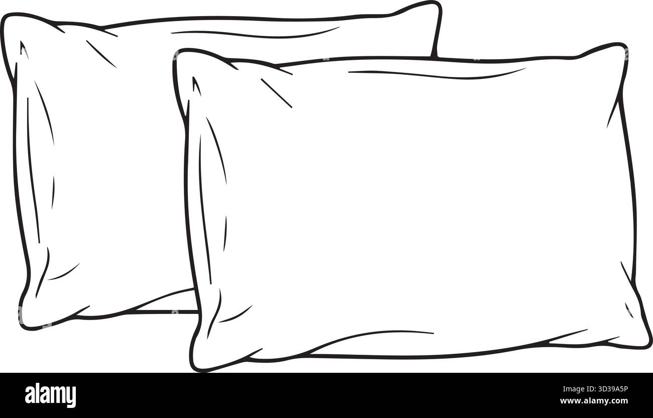 Handgezeichnete Kopfkissen für Wohnkultur und Innendesign Stock Vektor