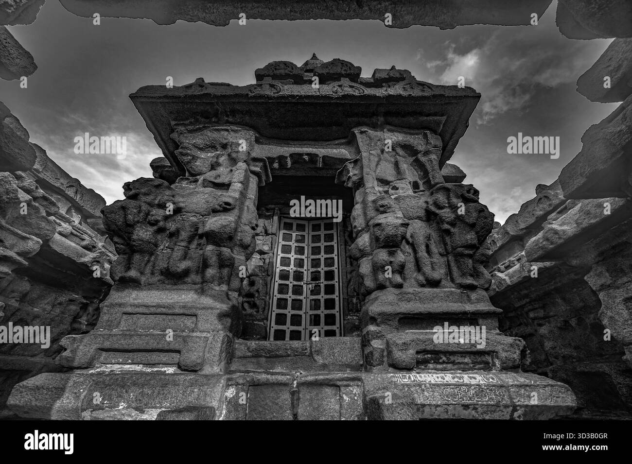 08 20 2009 UNESCO-Weltkulturerbe der hinduistischen Denkmälergruppe aus dem 7. Und 8. Jahrhundert Mamallapuram, Mahabalipuram, Chengalpattu, Chennai, Tamil Na Stockfoto