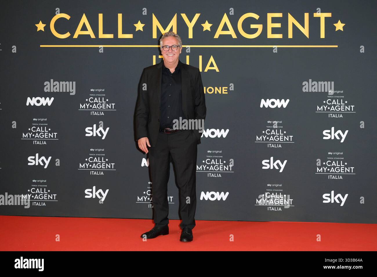 Simone Spada bei der Premiere der 3. Folge der Sky-Serie „Call My Agent – Italia“ im Space Cinema Moderno. Rom. November 2025 Stockfoto
