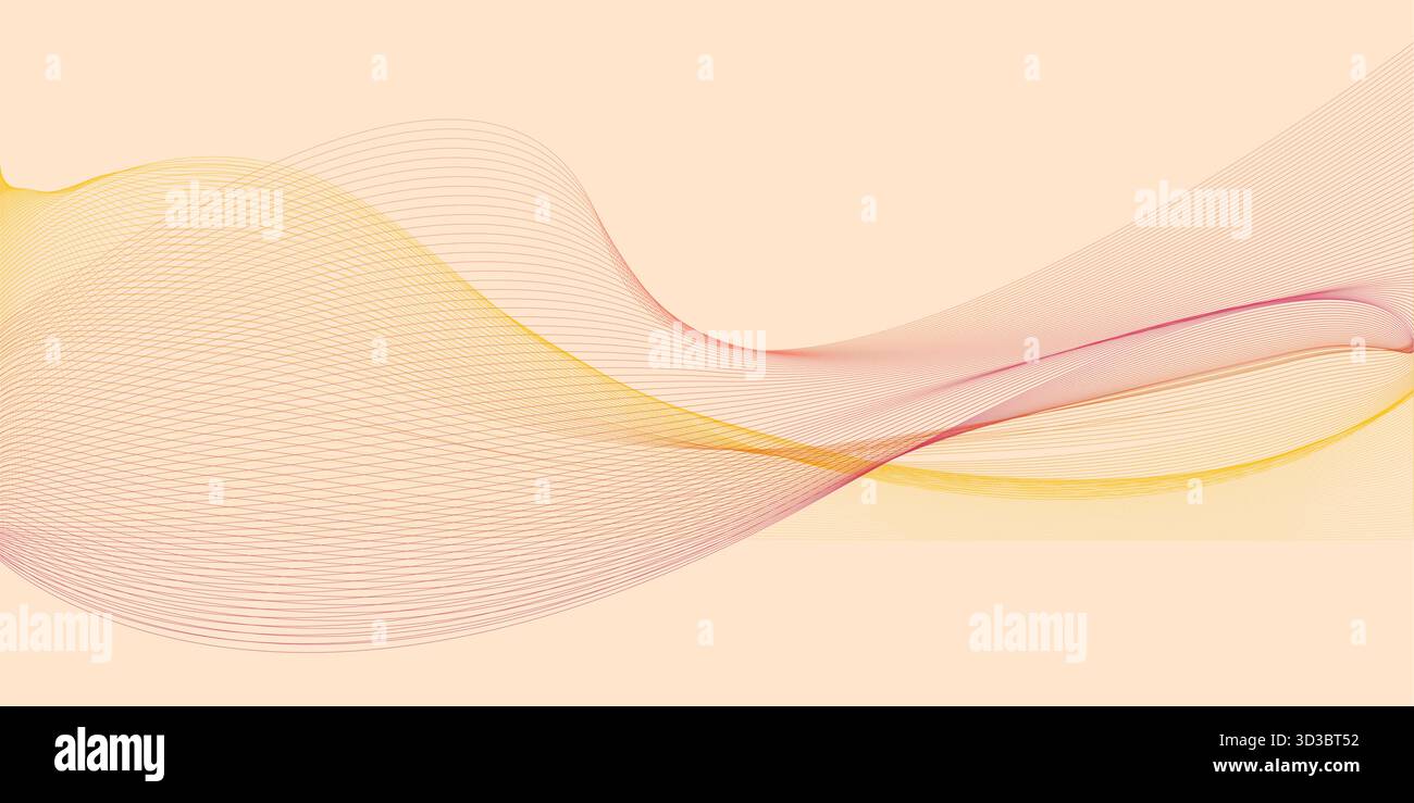 Abstrakte fließende Wellenlinien für moderne Geschäfts- und Technologiekonzepte Stock Vektor