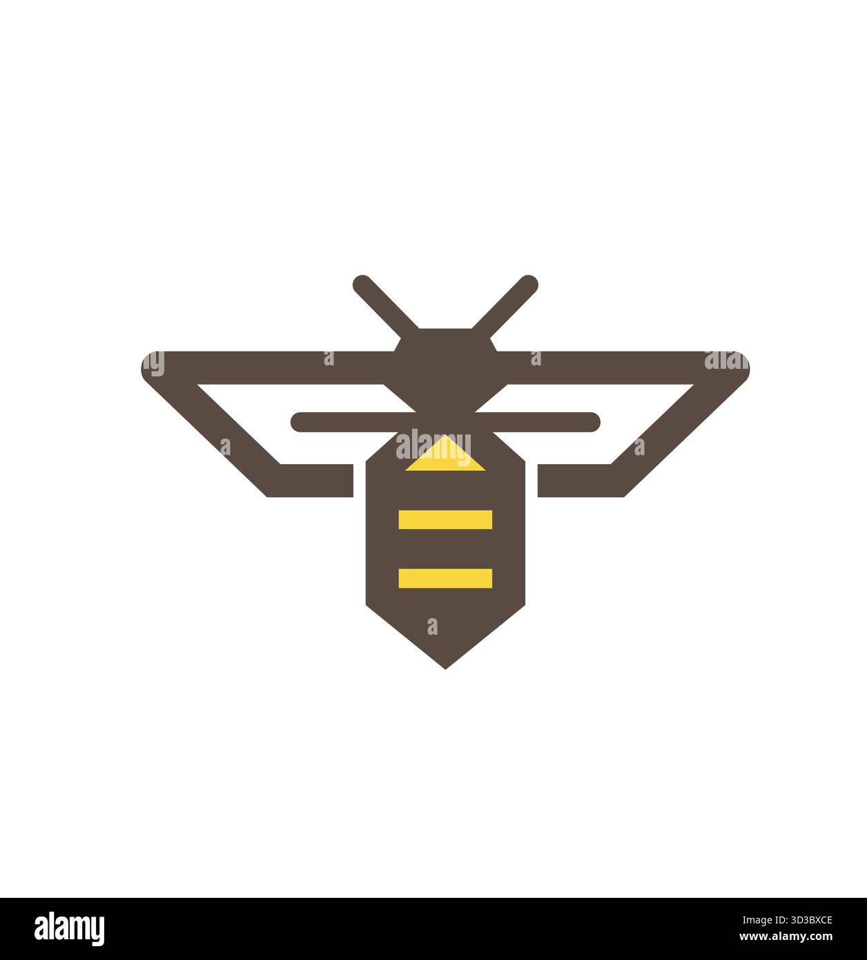 Bee Logo Geometric Insect Design Vector Design Symbol Illustration Stock Vektor