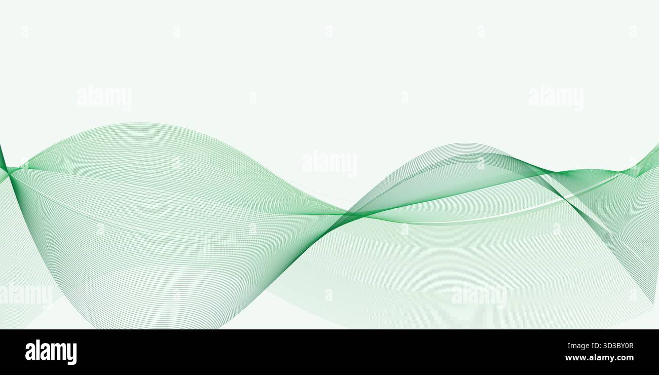 Abstrakte fließende Wellenlinien für Natur- und Ökotechnologiekonzepte Stock Vektor