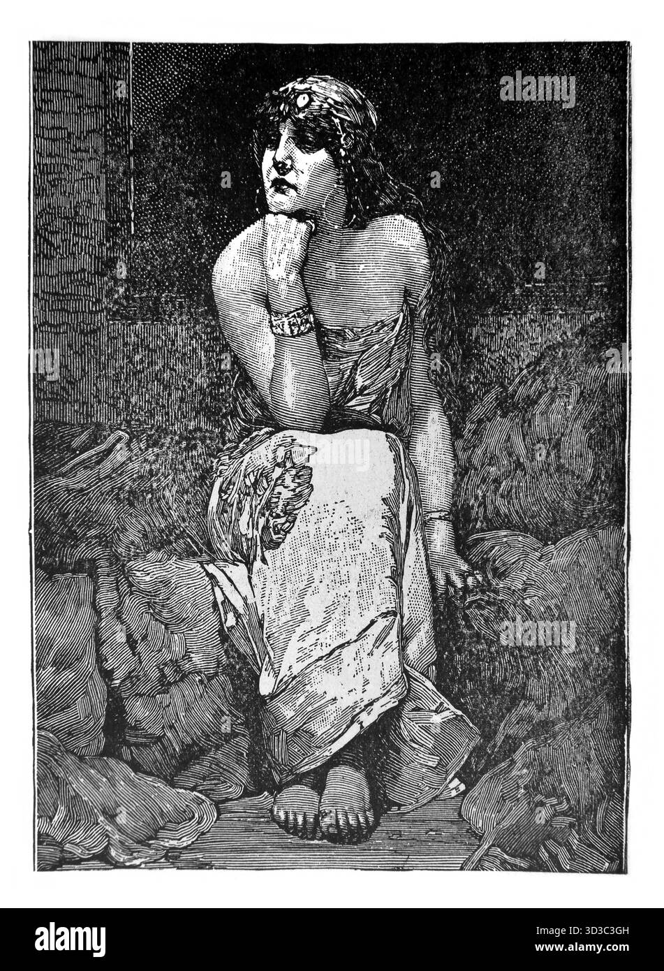 Abbildung von Herodias, der für die Hinrichtung johannes des Täufers verantwortlich war, aus dem Gemälde von Benjamin Constant aus der Ausgabe der Beau von 1890 Stockfoto